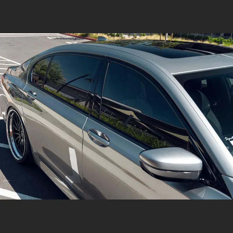 Ravoony Plus Matte Metallic Silver Glitter Car Wrap BMW G11 Wrap