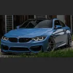 Ravoony Plus Gloss China Blue Car Vinyl Wrap BMW M4 Wrap