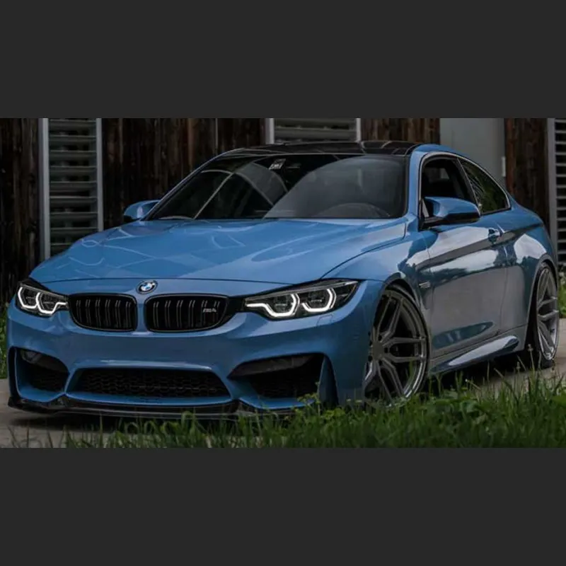 Ravoony Plus Gloss China Blue Car Vinyl Wrap BMW M4 Wrap