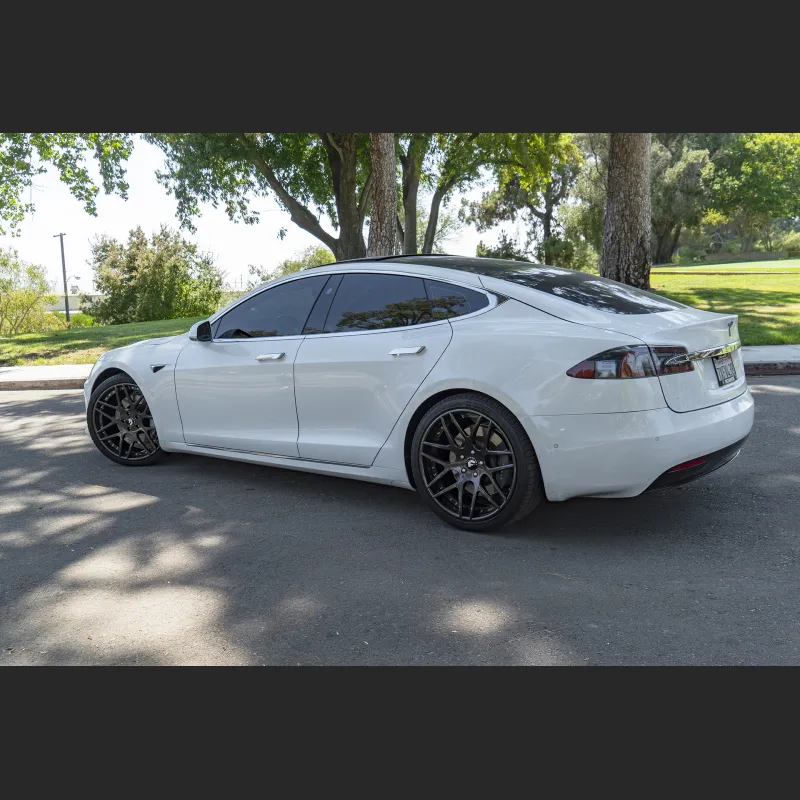  Ravoony Plus Gloss Crystal White Car Vinyl Wrap Tesla Model S Wrap