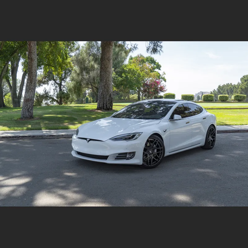  Ravoony Plus Gloss Crystal White Car Vinyl Wrap Tesla Model S Wrap