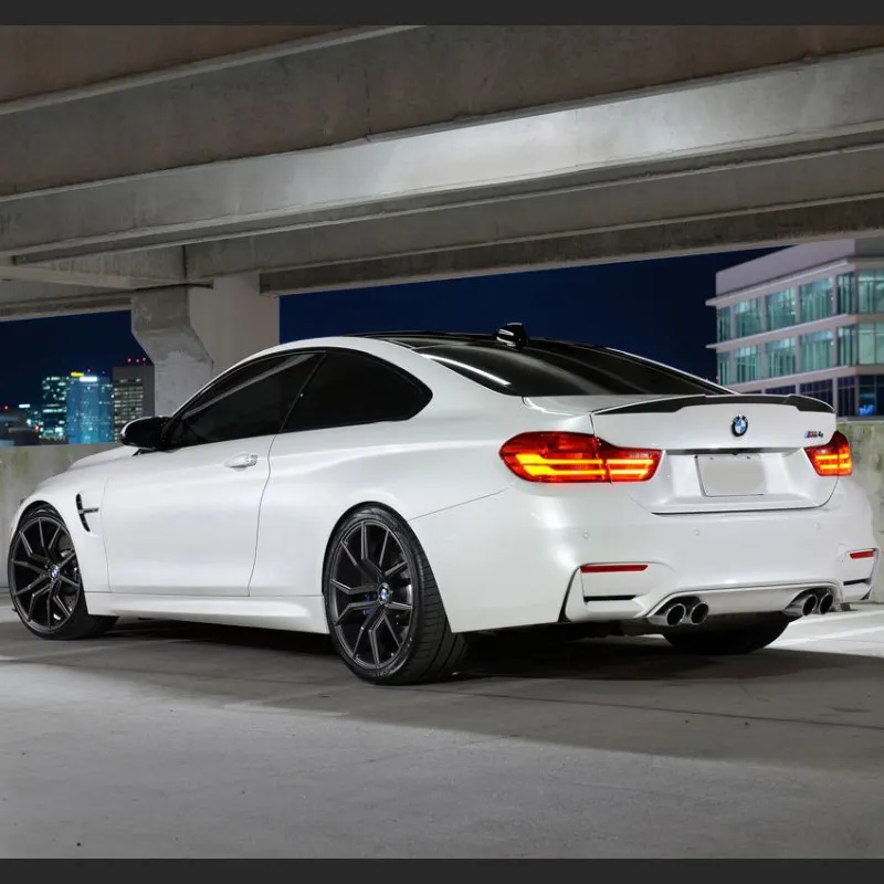 Ravoony Plus Satin White Car Wrap BMW M4 Wrap