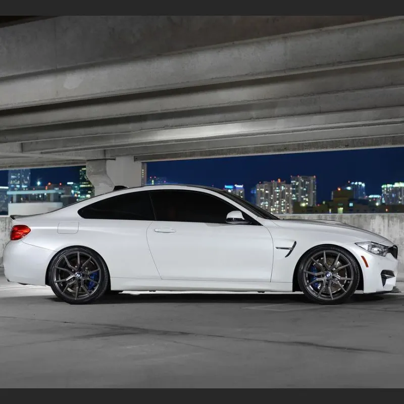 Ravoony Plus Satin White Car Wrap BMW M4 Wrap