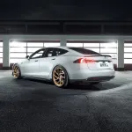  Ravoony Plus Bentley Gloss Ghost White Vinyl Car Wrap Tesla Model S Wrap