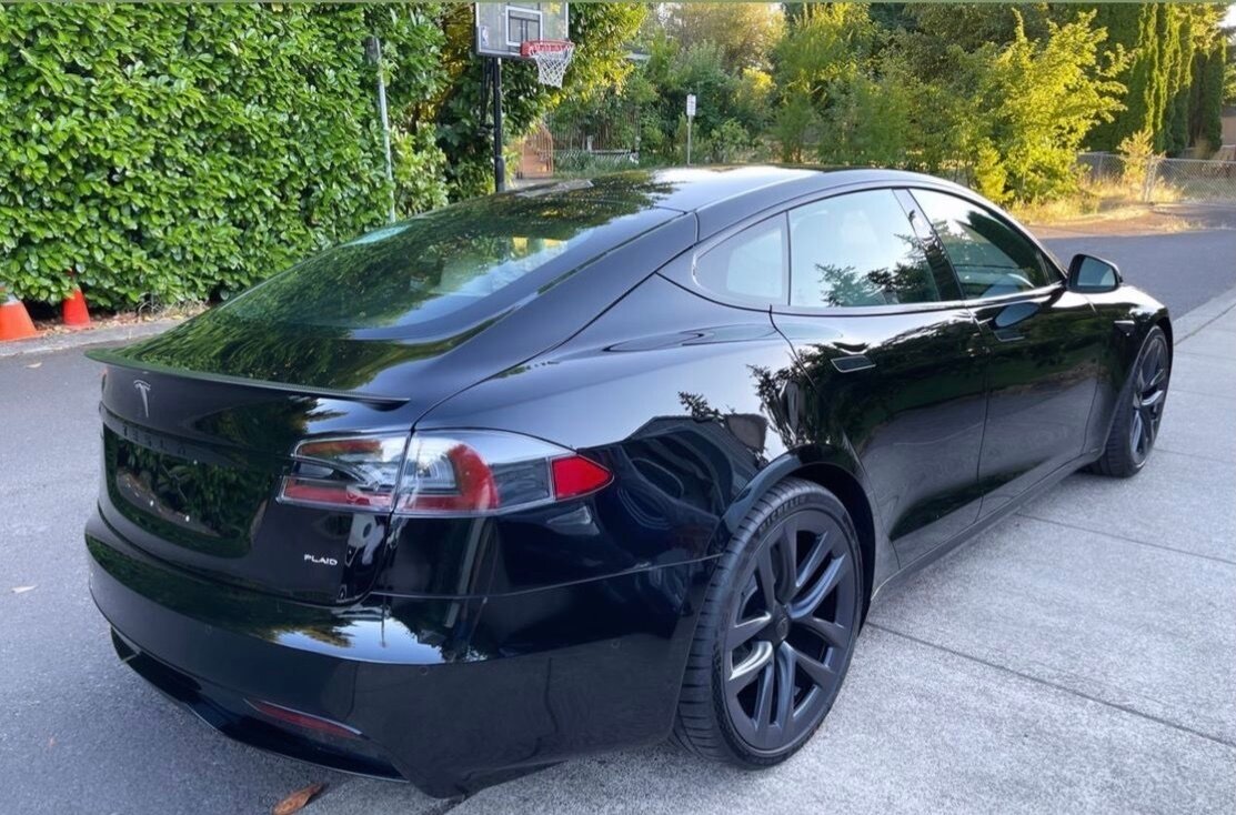  Ravoony Plus Glossy Metal Paint Black Car Wrap Tesla Model S Wrap