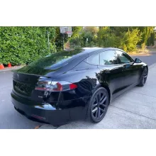 Glossy Metal Paint Black Car Wrap Tesla Model S Wrap