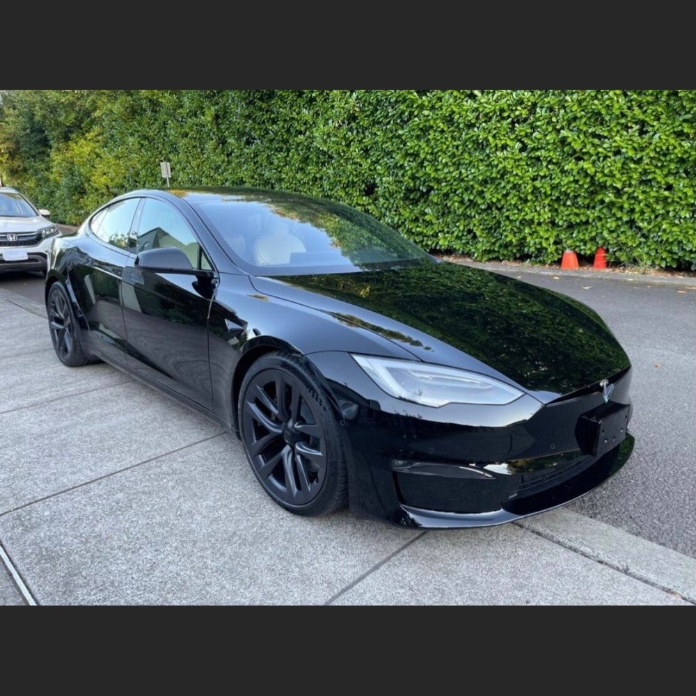  Ravoony Plus Glossy Metal Paint Black Car Wrap Tesla Model S Wrap