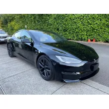 Glossy Metal Paint Black Car Wrap Tesla Model S Wrap