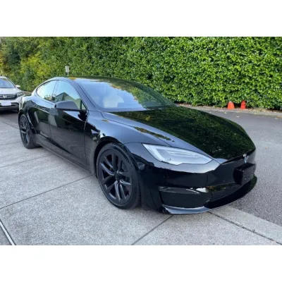  Ravoony Glossy Metal Paint Black Car Wrap Tesla Model S Wrap