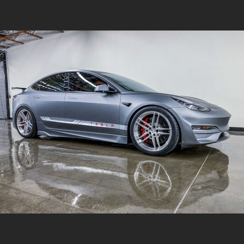 Ravoony Plus Ultra-Matte Blue Grey Car Wrap Tesla Model 3 Wrap