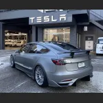 Ravoony Plus Ultra-Matte Blue Grey Car Wrap Tesla Model 3 Wrap
