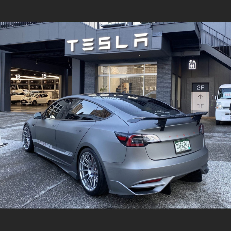 Ravoony Plus Ultra-Matte Blue Grey Car Wrap Tesla Model 3 Wrap