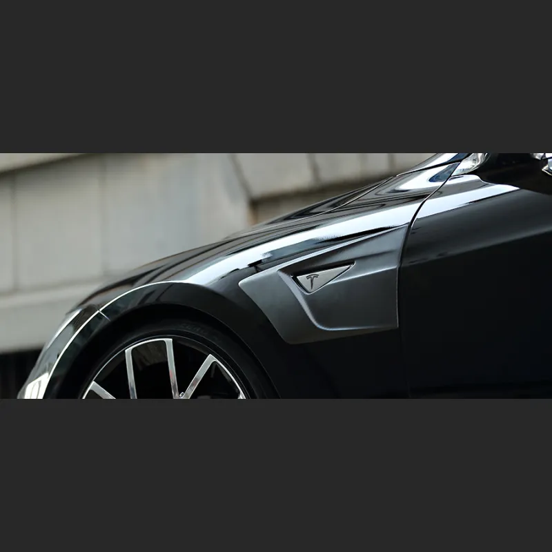  Ravoony Plus Glossy Crystal Black Car Vinyl Wrap Tesla Model S Wrap