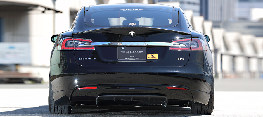 Ravoony Plus PET Glossy Crystal Black Car Vinyl Wrap Tesla Model S Wrap