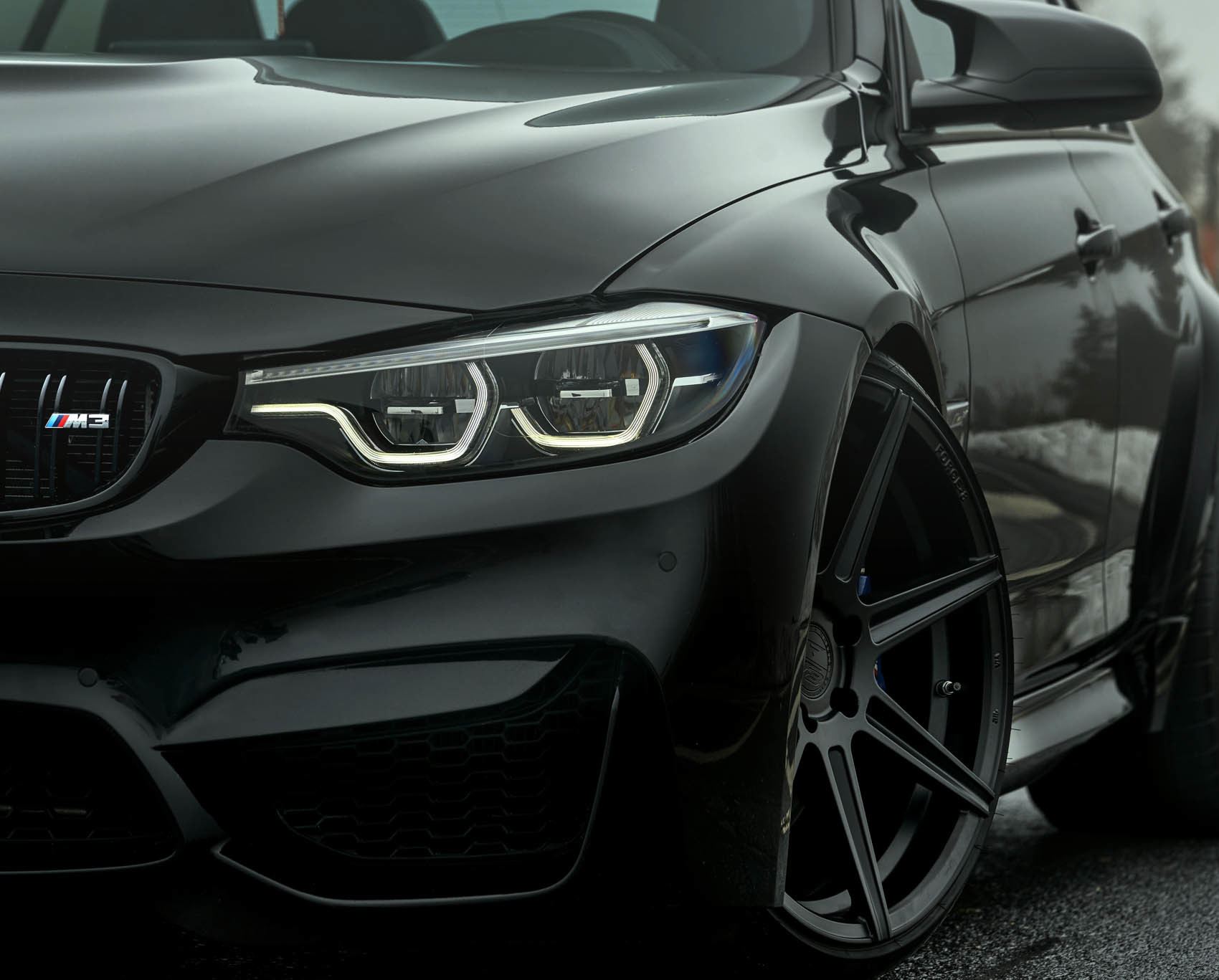 Ravoony Plus Gloss Black Car Wrap BMW M3 Wrap
