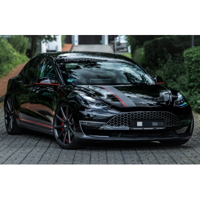 Ravoony Plus Gloss Black Car Wrap Tesla Model 3  Wrap 02