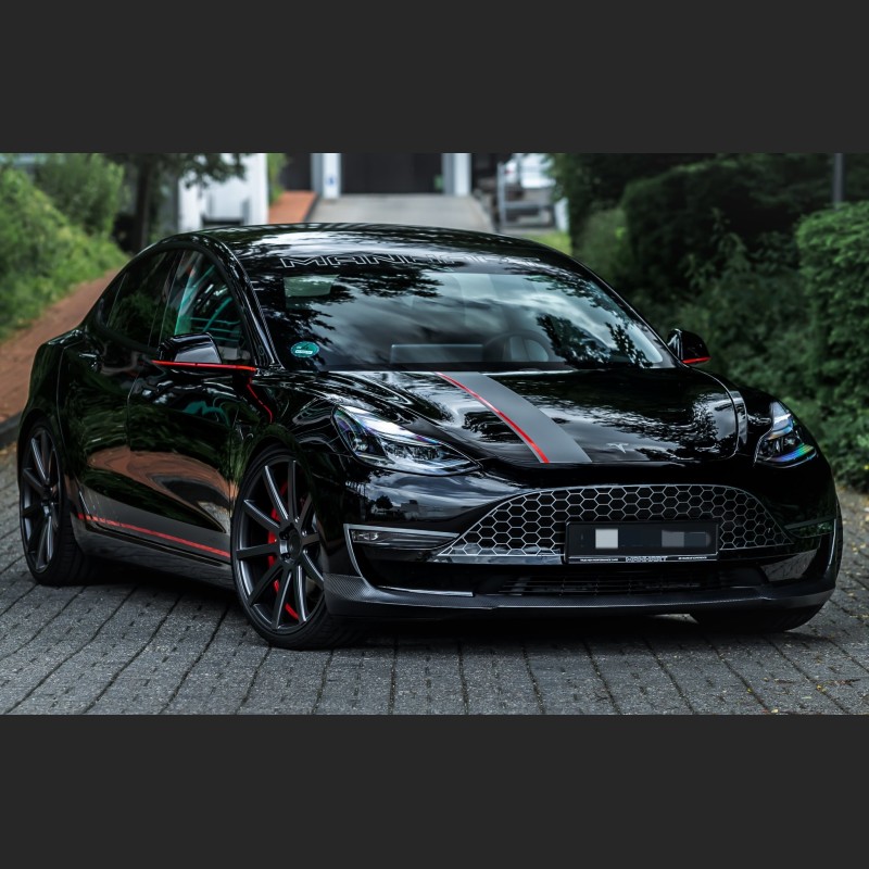 Ravoony Plus Gloss Black Car Wrap Tesla Model 3  Wrap