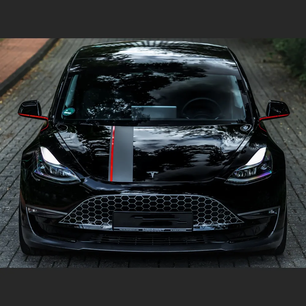 Ravoony Plus Gloss Black Car Wrap Tesla Model 3  Wrap