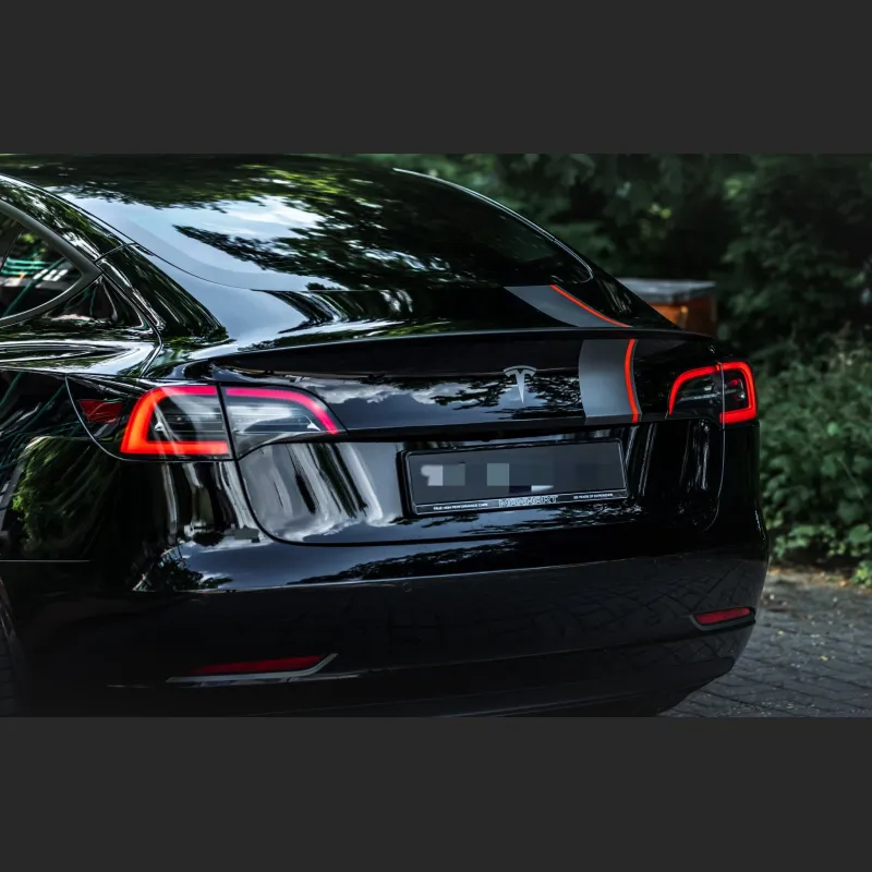 Ravoony Plus Gloss Black Car Wrap Tesla Model 3  Wrap