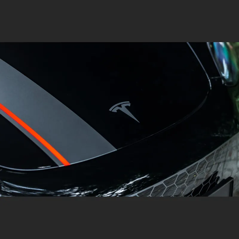 Custom Cut Graphics Logo Decal Wrap for Tesla Model 3 (Gloss Pink)