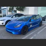 Ravoony Plus Honda Gloss Vivid Blue Vinyl Car Wrap Tesla Model 3 Wrap