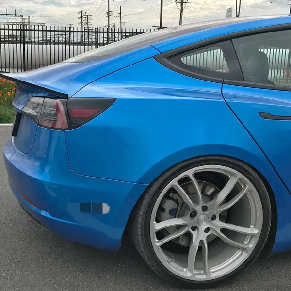 Ravoony Honda Gloss Vivid Blue Vinyl Car Wrap Tesla Model 3 Wrap
