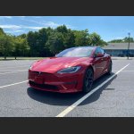 Ravoony Plus Porsche Gloss Carmine Red Vinyl Car Wrap Tesla Model S Wrap