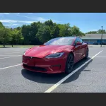 Ravoony Plus Porsche Gloss Carmine Red Vinyl Car Wrap Tesla Model S Wrap