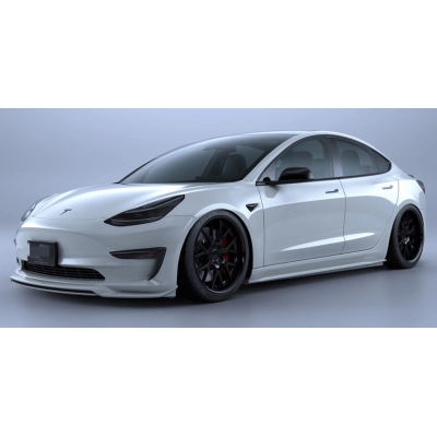  Ravoony Plus Gloss Crystal White Car Vinyl Wrap Tesla Model 3 Wrap 02