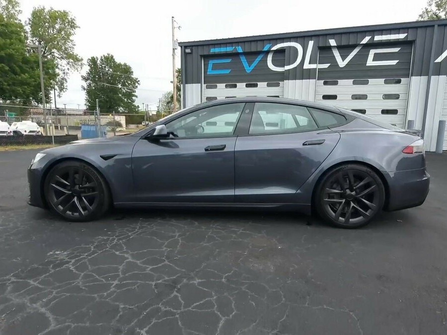  Ravoony Plus Gloss Gunmetal Grey Vinyl Wrap Tesla Model S Wrap