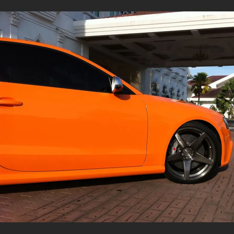 Ravoony Plus Gloss Crystal Mclaren Orange Wrap Audi RS5 Wrap
