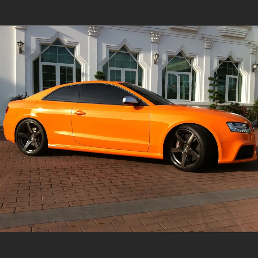 Ravoony Plus Gloss Crystal Mclaren Orange Wrap Audi RS5 Wrap