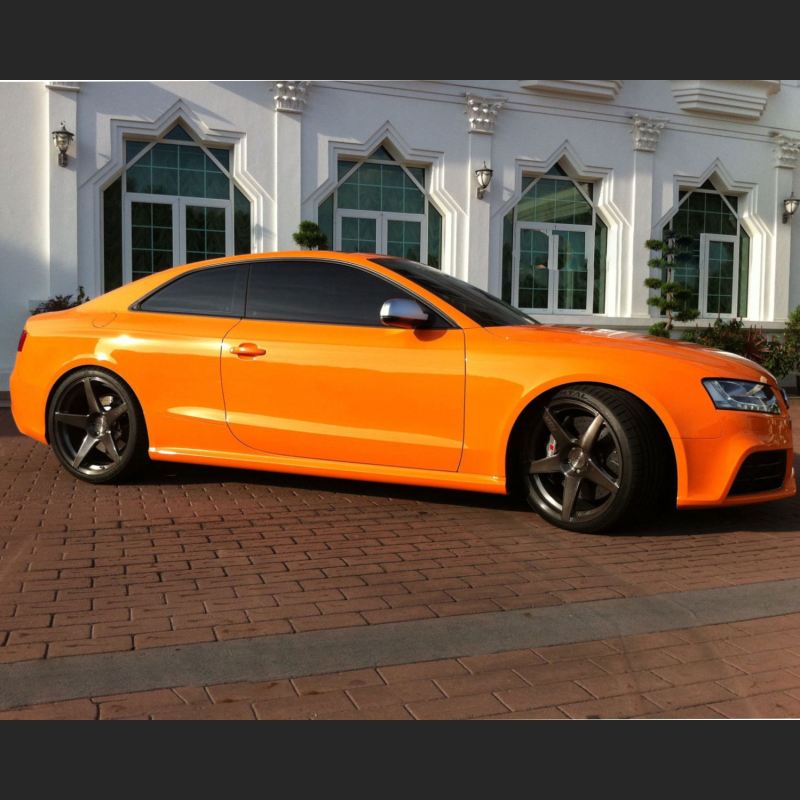 Ravoony Plus Gloss Crystal Mclaren Orange Wrap Audi RS5 Wrap