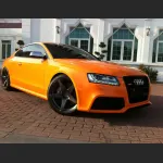 Ravoony Plus Gloss Crystal Mclaren Orange Wrap Audi RS5 Wrap