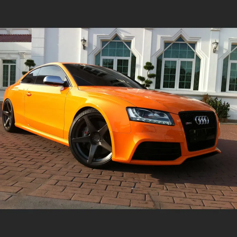Ravoony Plus Gloss Crystal Mclaren Orange Wrap Audi RS5 Wrap