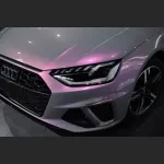 Ravoony Plus Matte Diamond Grey Red Color Flip Vinyl Wrap