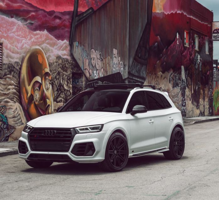 Ravoony Plus Gloss Crystal White Car Vinyl Wrap Audi SQ5 Wrap