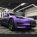 Ravoony Plus Matte Heavy Metal Sparkle Purple Car Wrap