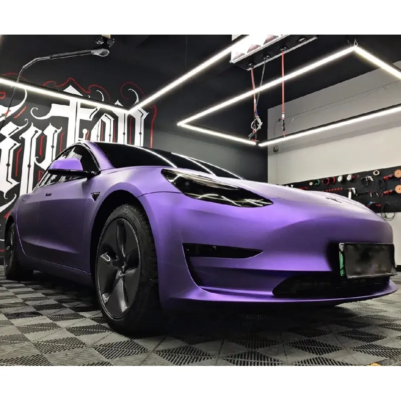 Matte Heavy Metal Sparkle Purple Car Wrap
