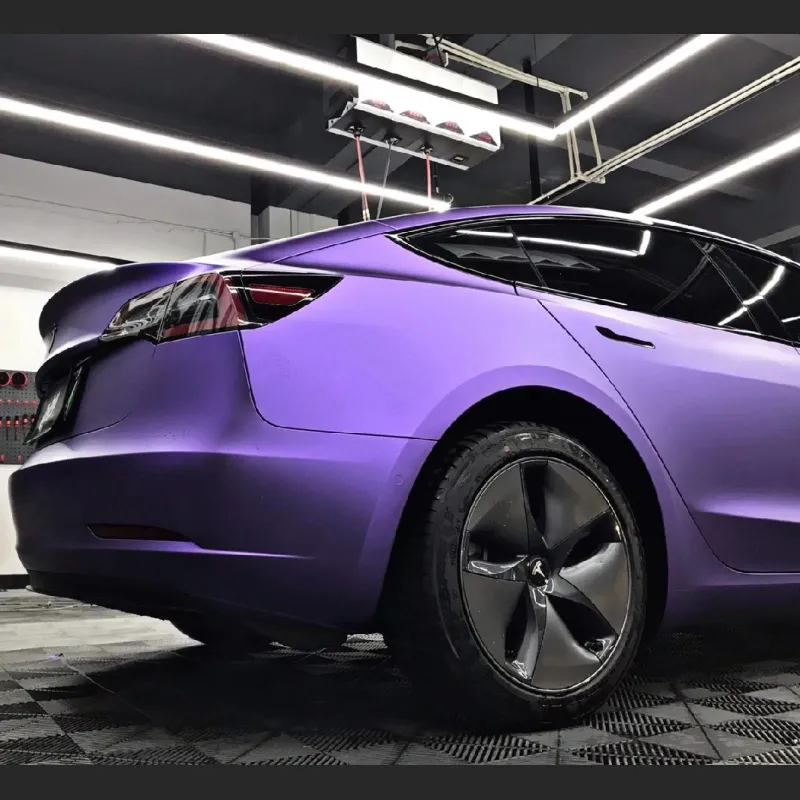 Ravoony Plus Matte Heavy Metal Sparkle Purple Car Wrap