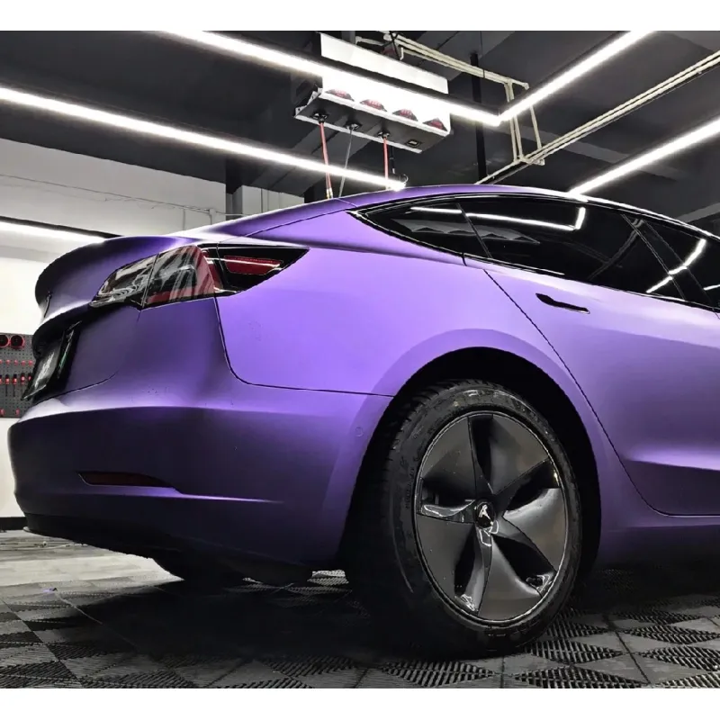 Matte Heavy Metal Sparkle Purple Car Wrap