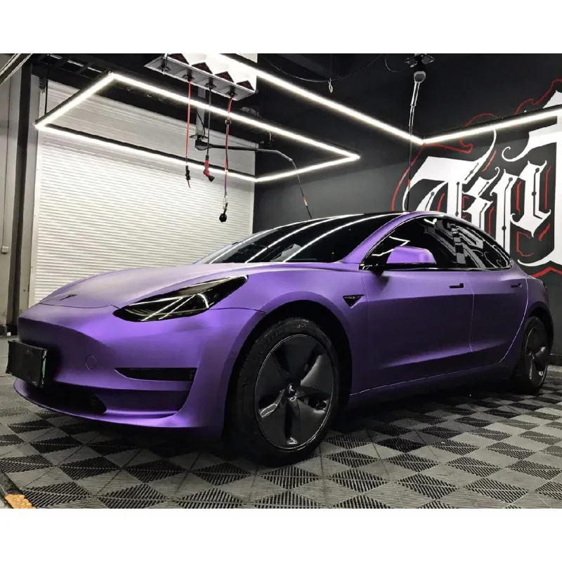 Matte Heavy Metal Sparkle Purple Car Wrap