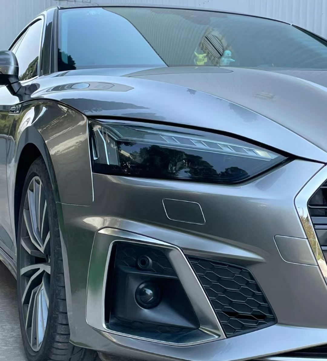 Ravoony Plus Metal Liquid Silver Car Vinyl Wrap Audi A5 Wrap