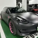 Ravoony Plus Matte Black Car Vinyl Wrap Tesla Model 3 Wrap