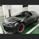 Ravoony Plus Matte Black Car Vinyl Wrap Tesla Model 3 Wrap