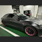 Ravoony Plus Matte Black Car Vinyl Wrap Tesla Model 3 Wrap