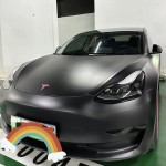 Ravoony Plus Matte Black Car Vinyl Wrap Tesla Model 3 Wrap