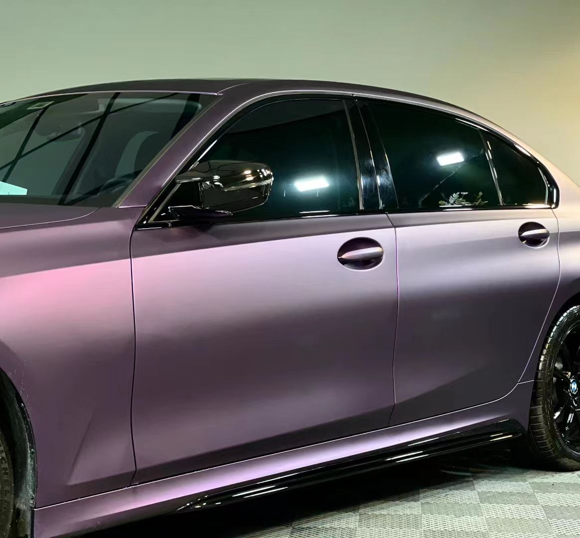 Ravoony Plus Ultimate Flat Magic Purple Car Vinyl Wrap BMW 3 Series Wrap