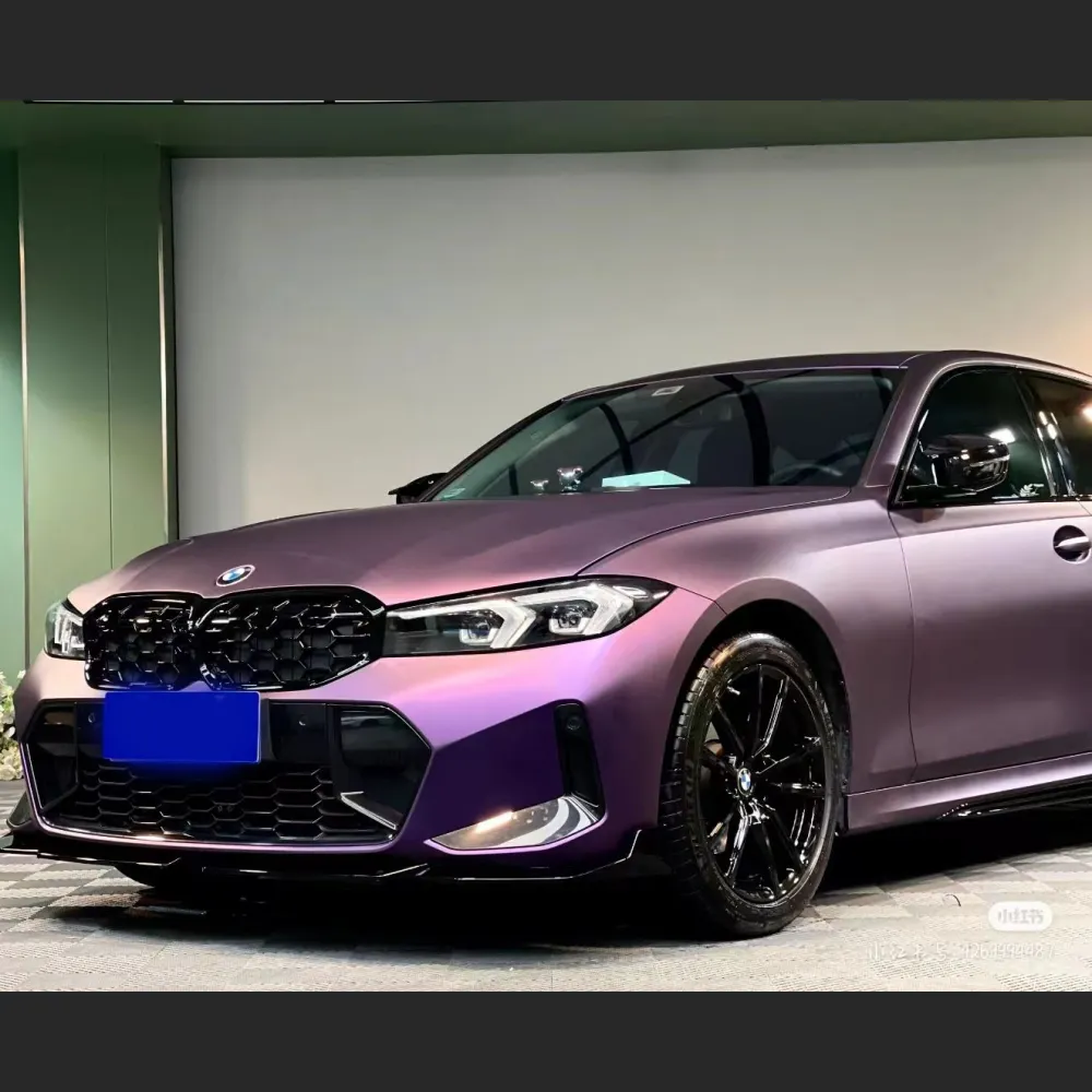 Ravoony Plus Ultimate Flat Magic Purple Car Vinyl Wrap BMW 3 Series Wrap