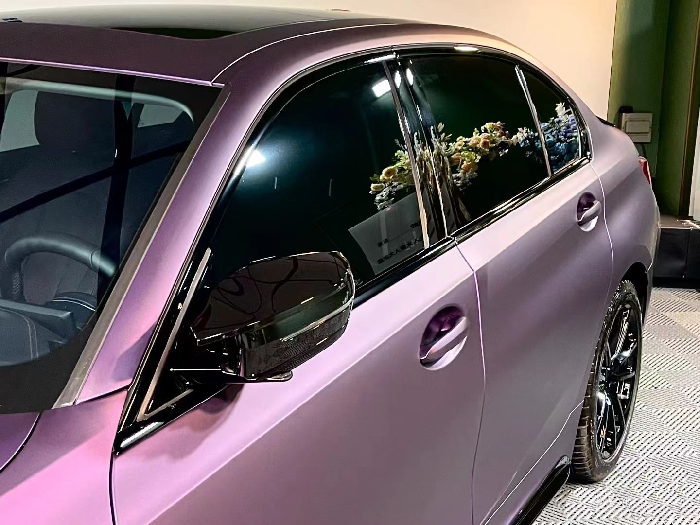 Ravoony Plus Ultimate Flat Magic Purple Car Vinyl Wrap BMW 3 Series Wrap